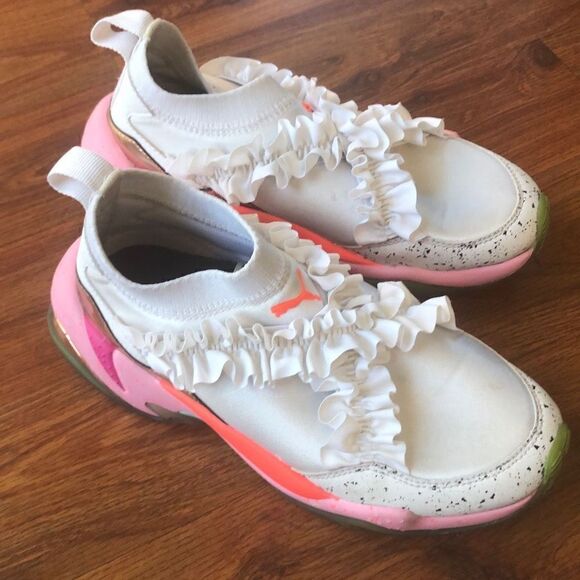 Puma Sophia Webster thunder white ruffle neoprene sneakers pink size 6 GOAT - Picture 2 of 8